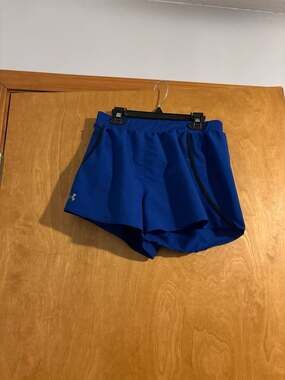 Under Armour Women's HeatGear Fly By Running Shorts Royal Blue Size Small